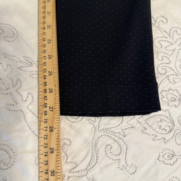 CAbi Womens 6 Keen Kick Flare Crop Pants Navy Blue Ponte Knit Button Ankle - Picture 12 of 12